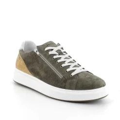 Man Igi&Co Sneakers-Military Green Men'S Leather Sneakers