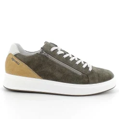 Man Igi&Co Sneakers-Military Green Men'S Leather Sneakers