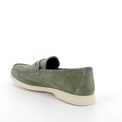 Man Igi&Co Moccasins And Flat Shoes-Military Green Men'S Leather Loafers