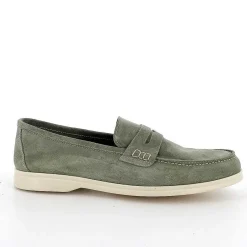 Man Igi&Co Moccasins And Flat Shoes-Military Green Men'S Leather Loafers