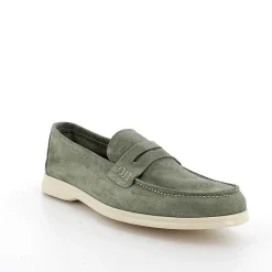Man Igi&Co Moccasins And Flat Shoes-Military Green Men'S Leather Loafers