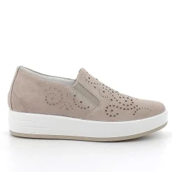 Woman Igi&Co Moccasins And Slip Ons-Mink Women'S Leather Slip On