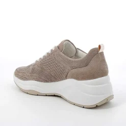 Woman Igi&Co Wedges-Mink Women'S Leather Wedge Sneakers