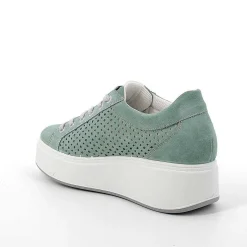 Woman Igi&Co Wedges-Mint Green Women'S Leather Wedge Sneakers
