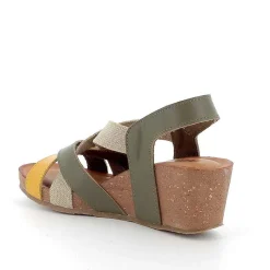 Woman Igi&Co Wedges-Mud Women'S Leather Wedge Sandals