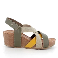 Woman Igi&Co Wedges-Mud Women'S Leather Wedge Sandals