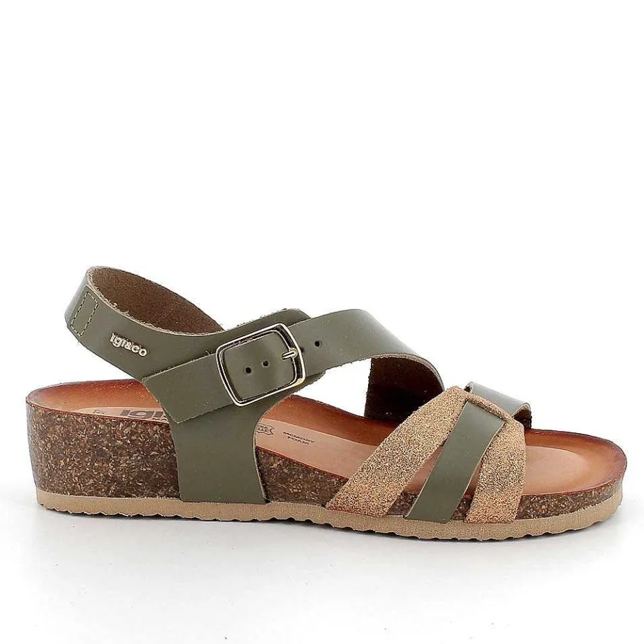 Woman Igi&Co Sandals And Flip Flops-Mud-Copper Women'S Leather Sandals