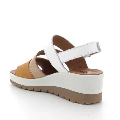Woman Igi&Co Wedges-Mustard-White Women'S Leather Wedge Sandals