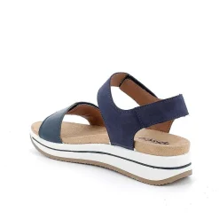 Woman Igi&Co Wedges-Navy Women'S Leather Wedge Sandals