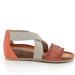 Woman Igi&Co Sandals And Flip Flops-Orange Women'S Leather Sandals