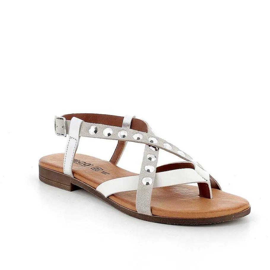 Woman Igi&Co Sandals And Flip Flops-Pearl Women'S Leather Flip Flop Sandals
