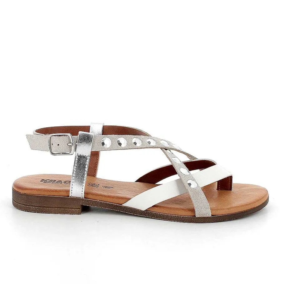 Woman Igi&Co Sandals And Flip Flops-Pearl Women'S Leather Flip Flop Sandals