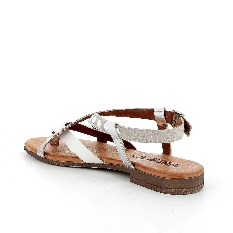 Woman Igi&Co Sandals And Flip Flops-Pearl Women'S Leather Flip Flop Sandals