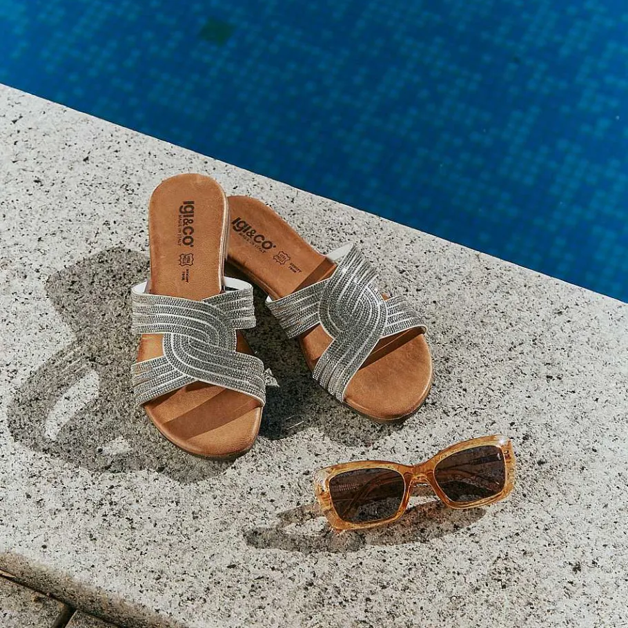Woman Igi&Co Sandals And Flip Flops-Pearl Women'S Leather Sandals