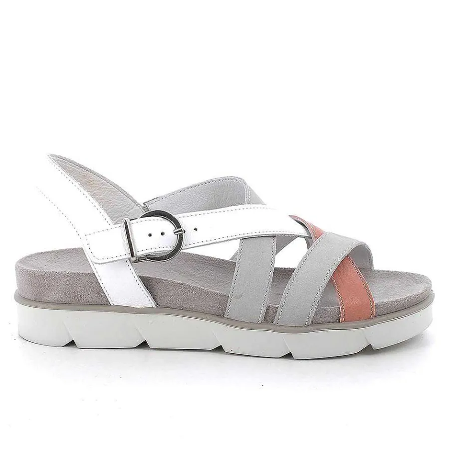 Woman Igi&Co Sandals And Flip Flops-Pearl-White Women'S Leather Sandals