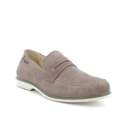 Man Igi&Co Moccasins And Flat Shoes-Pewter Men'S Leather Loafers