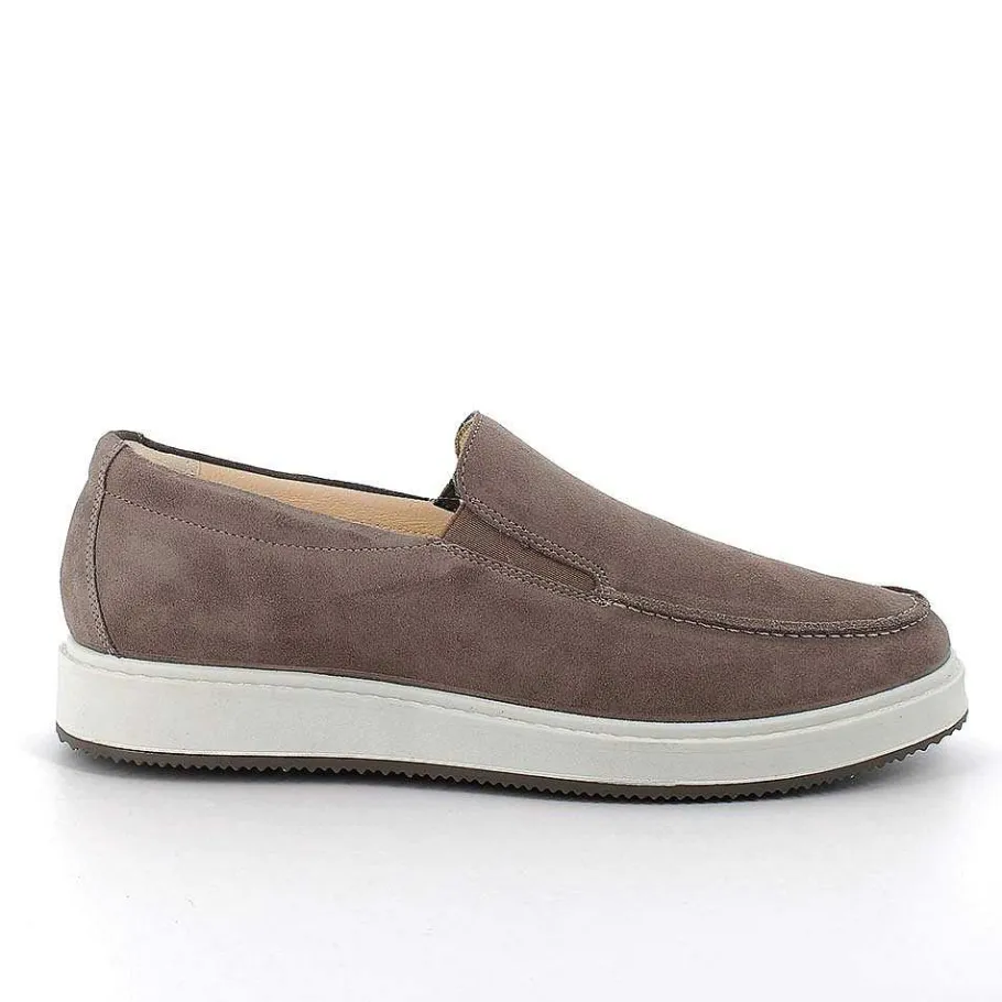 Man Igi&Co Sneakers-Pewter Men'S Leather Loafers