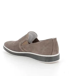 Man Igi&Co Moccasins And Flat Shoes-Pewter Men'S Leather Slip On