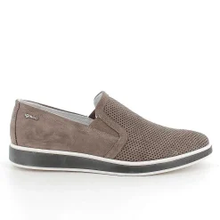Man Igi&Co Moccasins And Flat Shoes-Pewter Men'S Leather Slip On