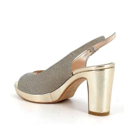 Woman Igi&Co Heeled Shoes-Platinum Women'S Heeled And Platform Sandals