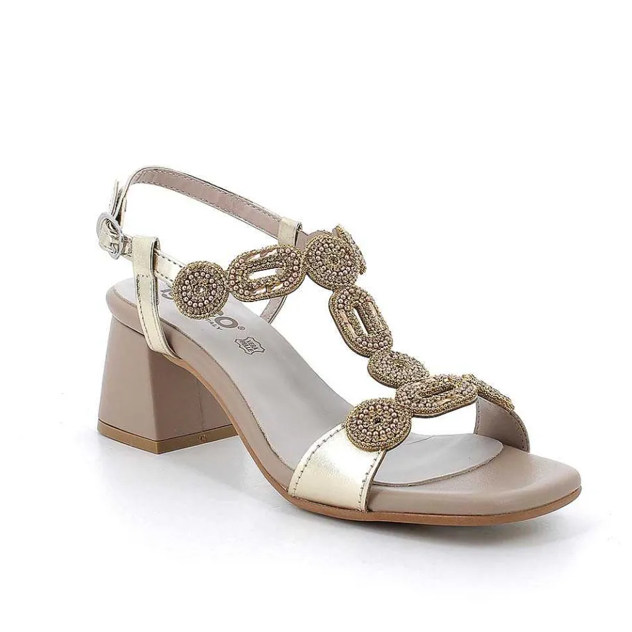 Woman Igi&Co Heeled Shoes-Platinum Women'S Heeled Sandals