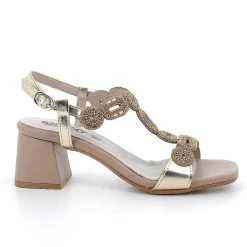 Woman Igi&Co Heeled Shoes-Platinum Women'S Heeled Sandals