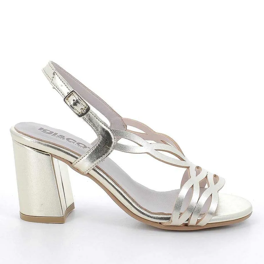Woman Igi&Co Heeled Shoes-Platinum Women'S Heeled Sandals
