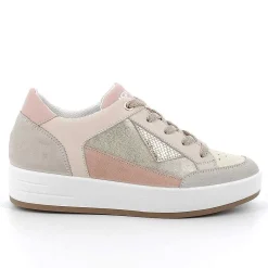 Woman Igi&Co Sneakers-Platinum-Beige Women'S Leather Sneakers