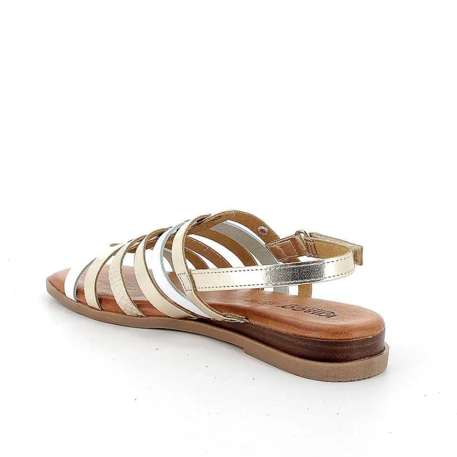 Woman Igi&Co Sandals And Flip Flops-Platinum-White Women'S Sandals