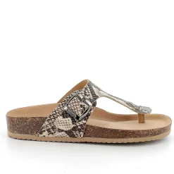 Woman Igi&Co Sandals And Flip Flops-Rock Women'S Leather Flip Flop Sandals