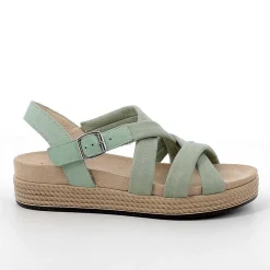 Woman Igi&Co Sandals And Flip Flops-Sage Green Women'S Sandals
