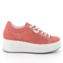 Woman Igi&Co Wedges-Salmon Women'S Leather Wedge Sneakers