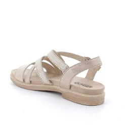 Woman Igi&Co Sandals And Flip Flops-Sand-Platinum Women'S Leather Sandals