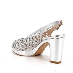 Woman Igi&Co Heeled Shoes-Silver Women'S Heeled And Platform Sandals