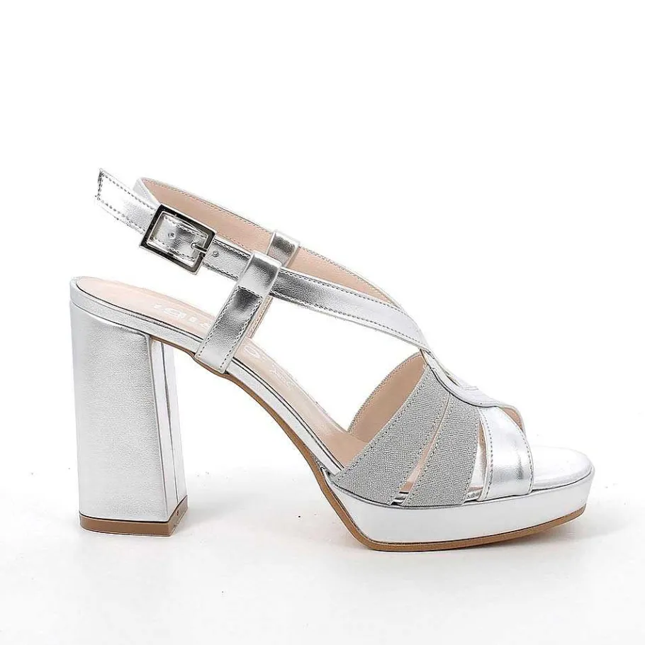 Woman Igi&Co Heeled Shoes-Silver Women'S Heeled And Platform Sandals
