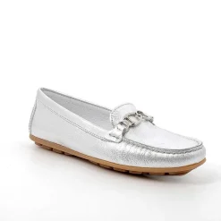 Woman Igi&Co Moccasins And Slip Ons-Silver Women'S Leather Loafers