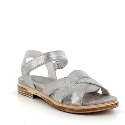 Woman Igi&Co Sandals And Flip Flops-Silver Women'S Leather Sandals
