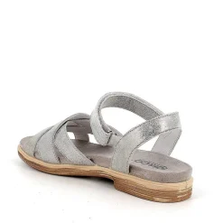 Woman Igi&Co Sandals And Flip Flops-Silver Women'S Leather Sandals