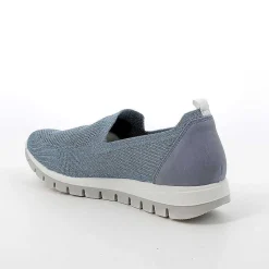 Woman Igi&Co Moccasins And Slip Ons-Slip On Women'S Sock Light Blue-Silver