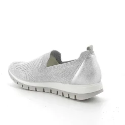 Woman Igi&Co Moccasins And Slip Ons-Slip On Women'S Sock White-Silver