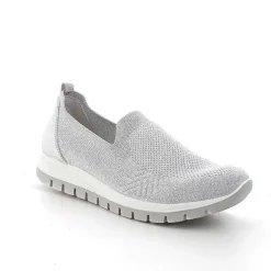 Woman Igi&Co Moccasins And Slip Ons-Slip On Women'S Sock White-Silver