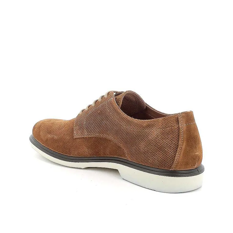 Man Igi&Co Lace Up-Tobacco Men'S Leather Lace-Ups