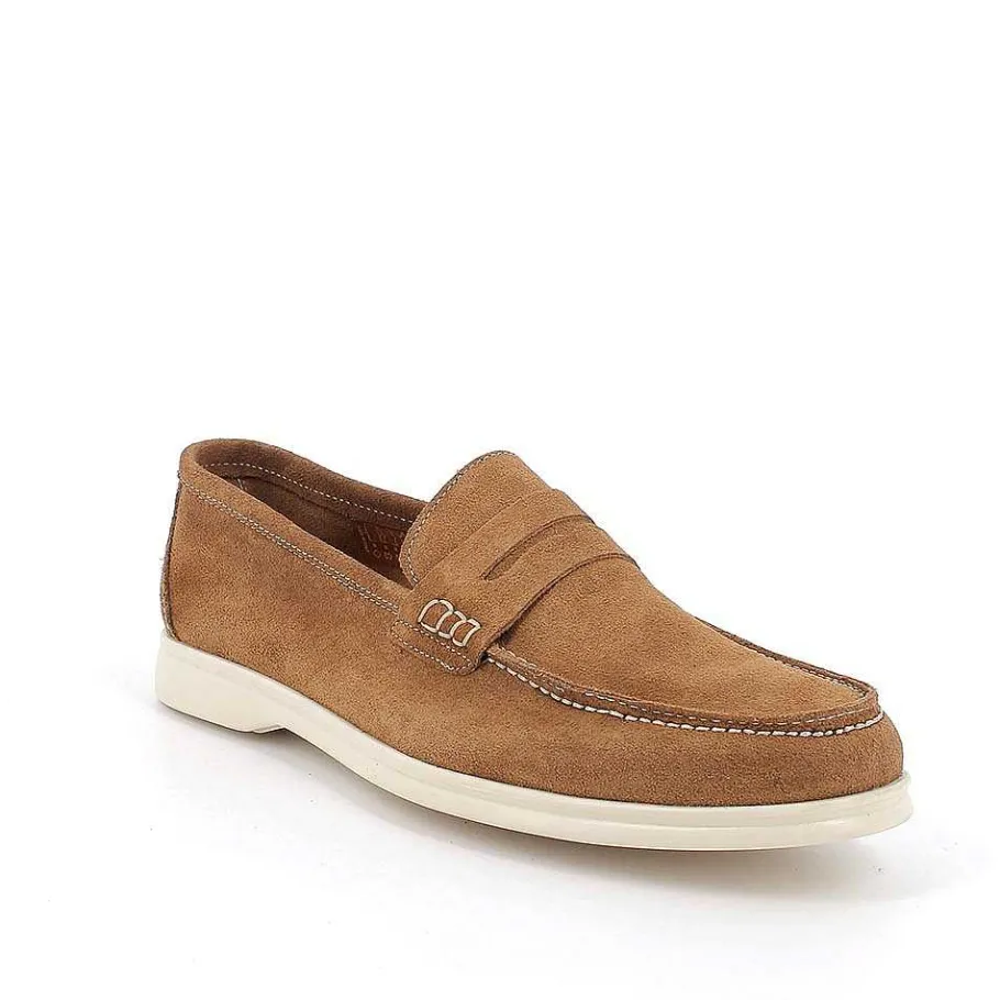 Man Igi&Co Moccasins And Flat Shoes-Tobacco Men'S Leather Loafers