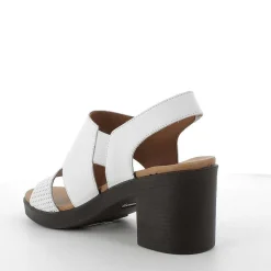 Woman Igi&Co Heeled Shoes-White Women'S Leather Heeled Sandal