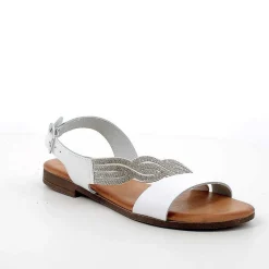 Woman Igi&Co Sandals And Flip Flops-White Women'S Leather Sandals