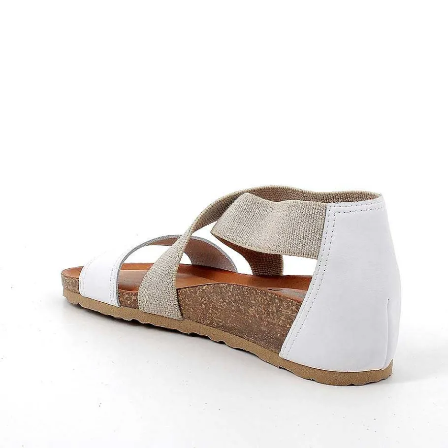 Woman Igi&Co Sandals And Flip Flops-White Women'S Leather Sandals