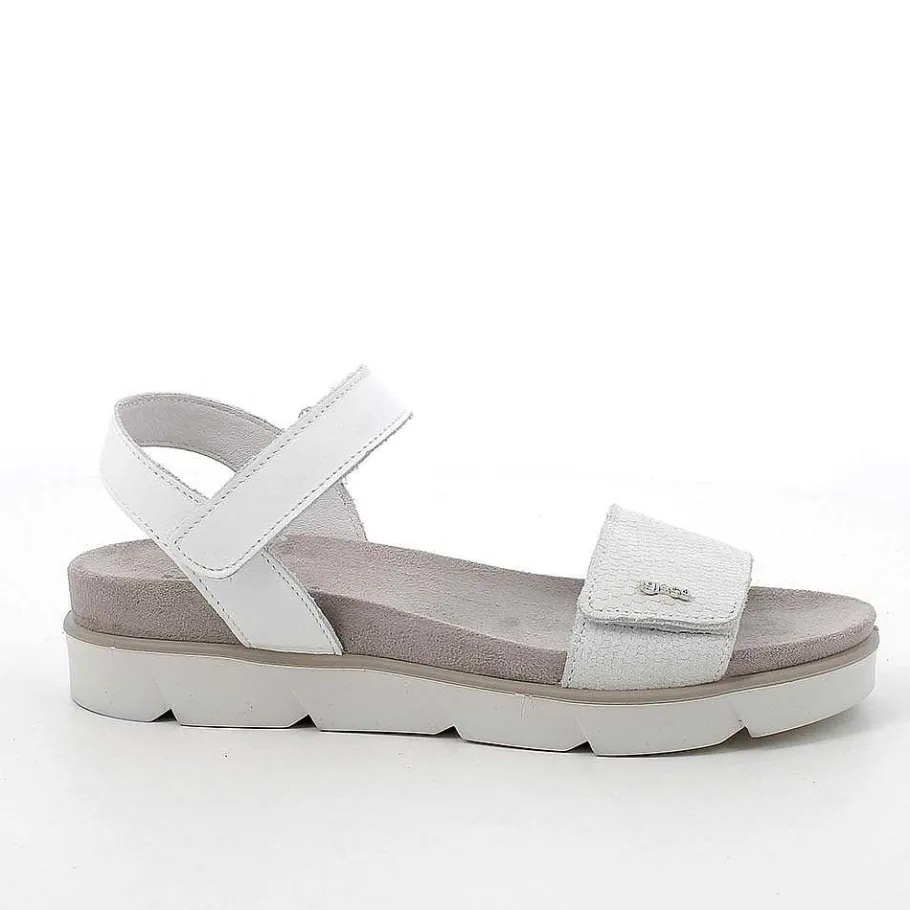 Woman Igi&Co Sandals And Flip Flops-White Women'S Leather Sandals