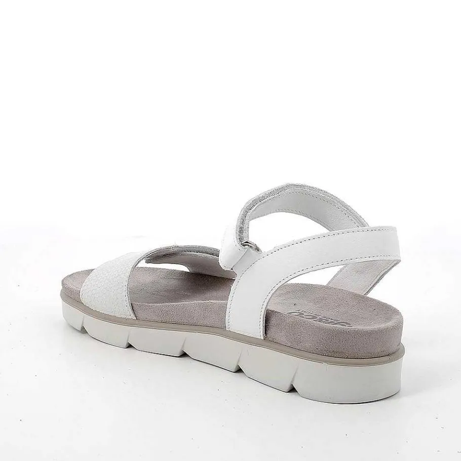 Woman Igi&Co Sandals And Flip Flops-White Women'S Leather Sandals