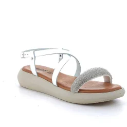 Woman Igi&Co Sandals And Flip Flops-White Women'S Leather Sandals