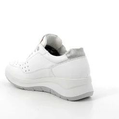 Woman Igi&Co Wedges-White Women'S Leather Wedge Shoes